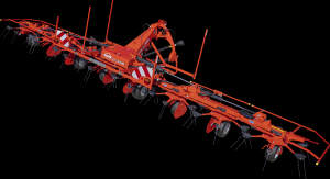 KUHN GF8703 8 ROTOR TEDDER